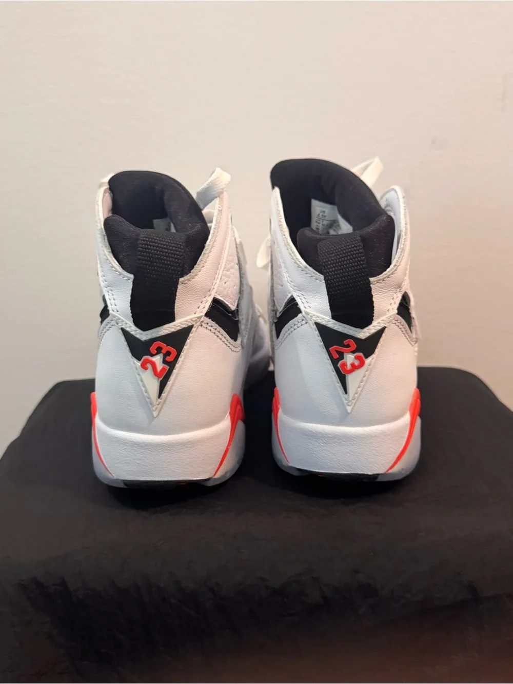 Jordan Men's White/Black/Red High-Top Basketball Sneakers